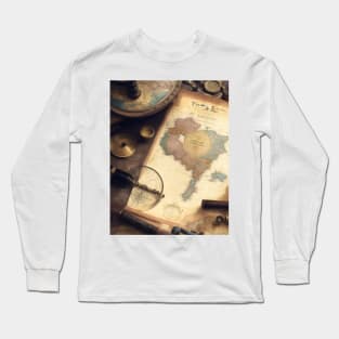 A vintage world map. Long Sleeve T-Shirt